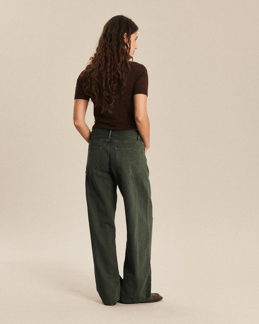 Lab Dip | River Denim Dye - Relaxed Boyfriend Jeans Moss