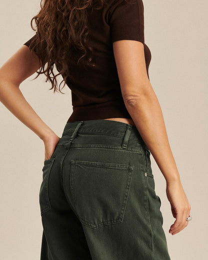 Lab Dip | River Denim Dye - Relaxed Boyfriend Jeans Moss