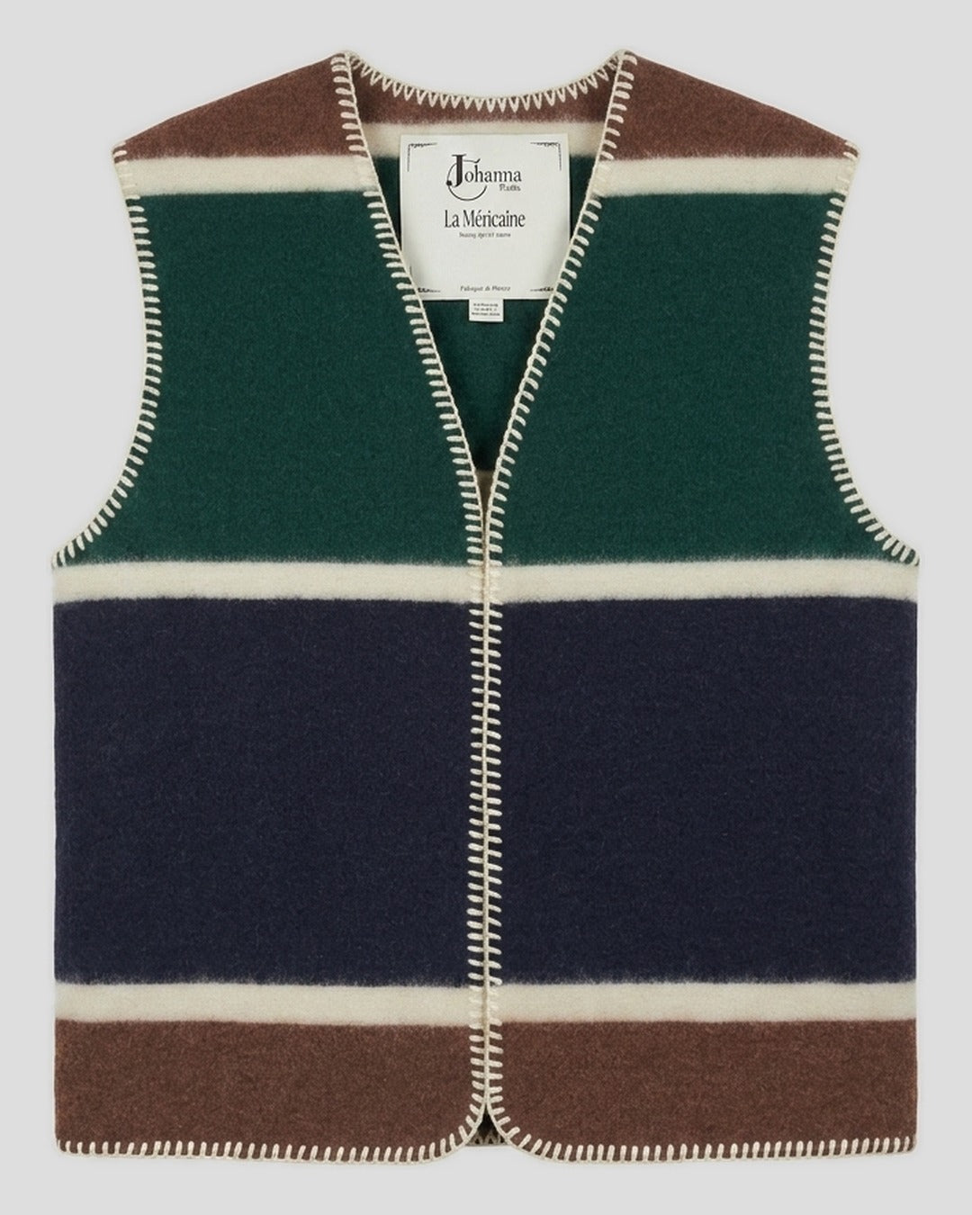 LA Mericaine | Architectural Sleeveless Gilet - Tailored Outerwear Patwin