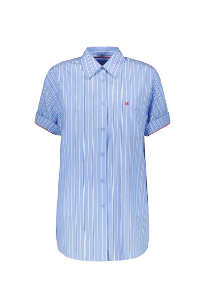 Leon & Harper | Cotton Poplin Button-Down Shirt - Sky