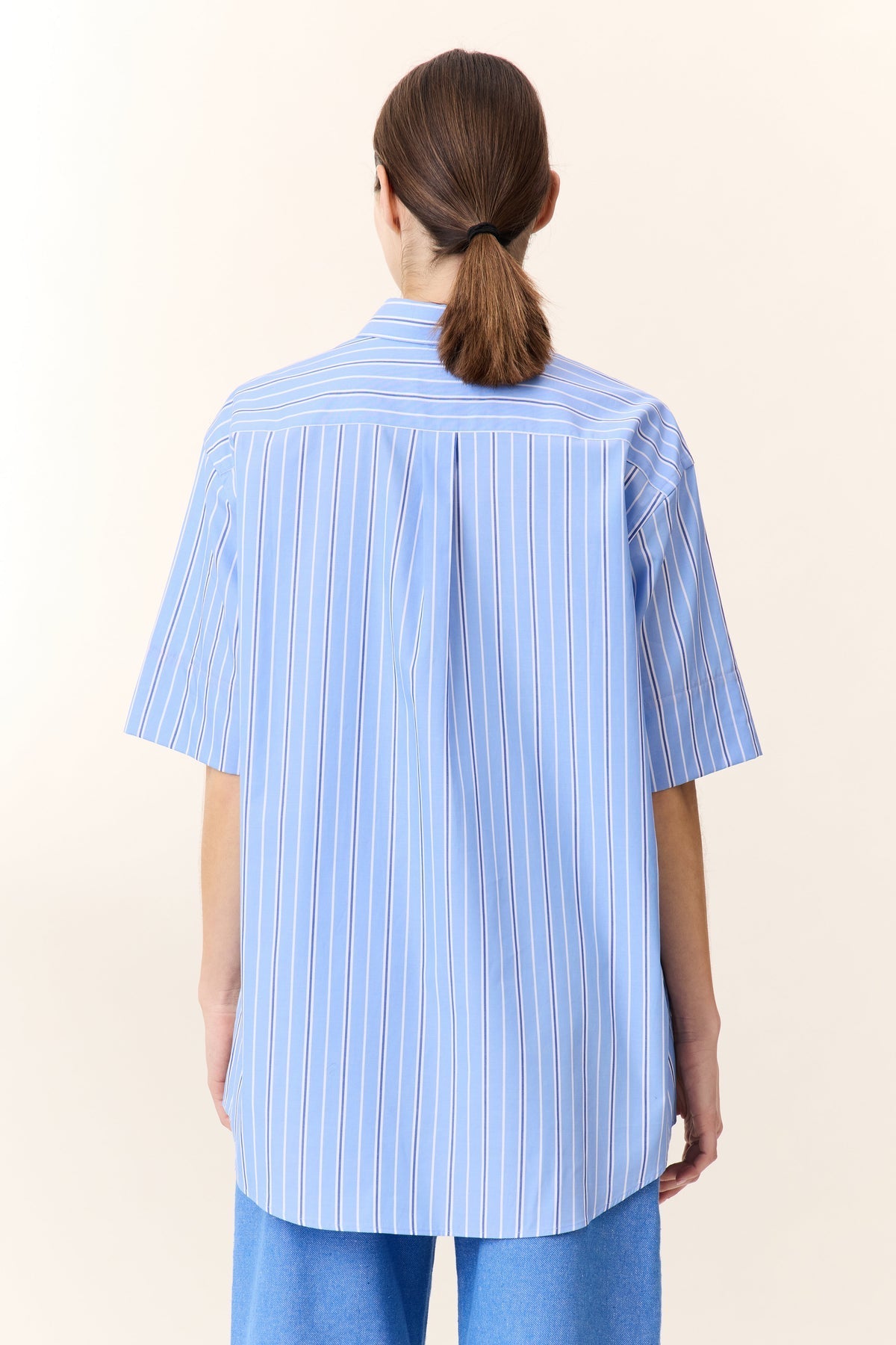 Leon & Harper | Cotton Poplin Button-Down Shirt - Sky