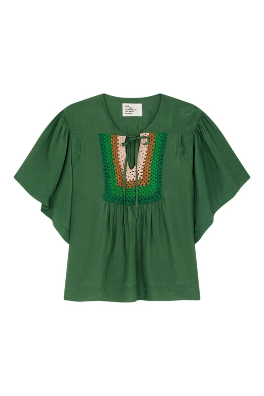 Women's Button-Down Blouse 100 Percent Cotton Poplin - Green