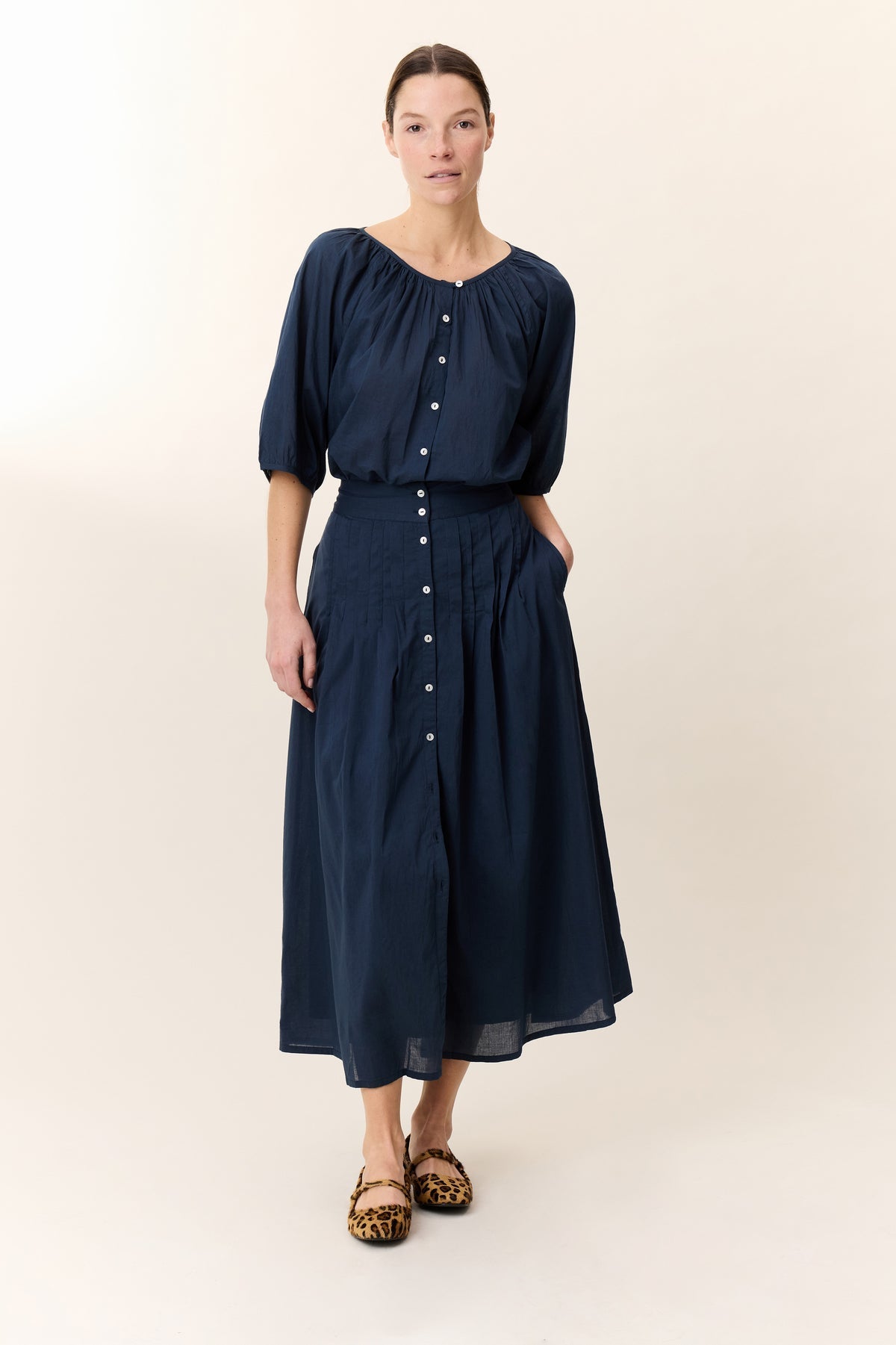 Skirt Joni Tc160 Joni Tc160 Pleat Black-Iris