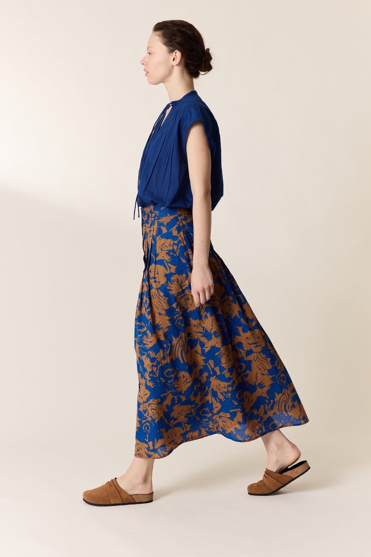 Women's Skirt 100% Cotton Poplin Premium - Rose Blue