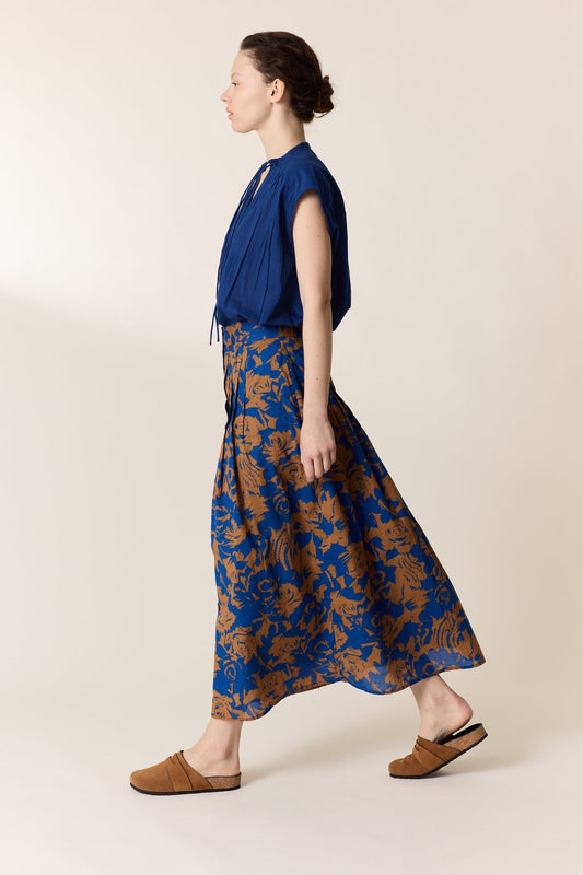 Women's Skirt 100% Cotton Poplin Premium - Rose Blue