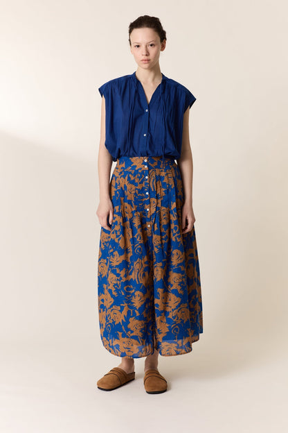 Women's Skirt 100% Cotton Poplin Premium - Rose Blue