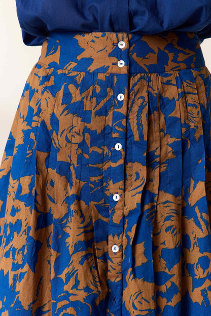 Women's Skirt 100% Cotton Poplin Premium - Rose Blue