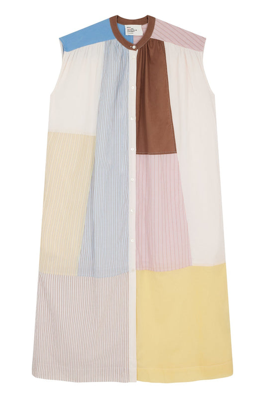 Women's Dress 100 Percent Cotton Poplin - Mint Leaf Multi