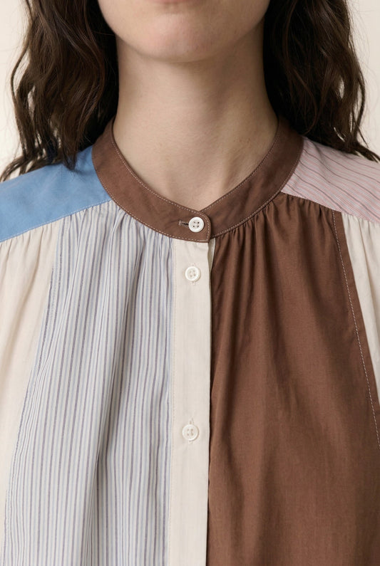 Women's Dress 100 Percent Cotton Poplin - Mint Leaf Multi