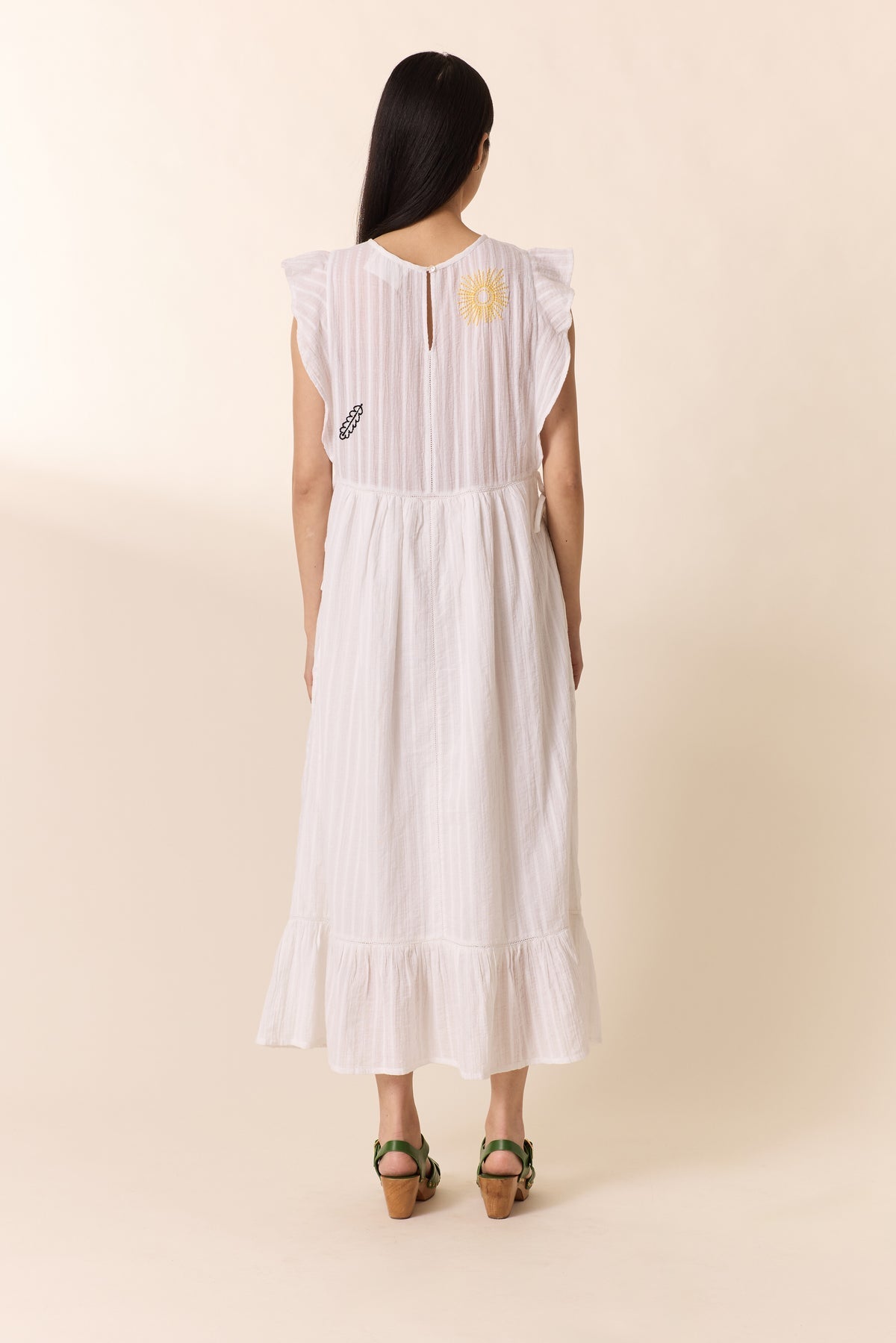 Leon & Harper | Room Brd Embroidered Cotton Dress - White