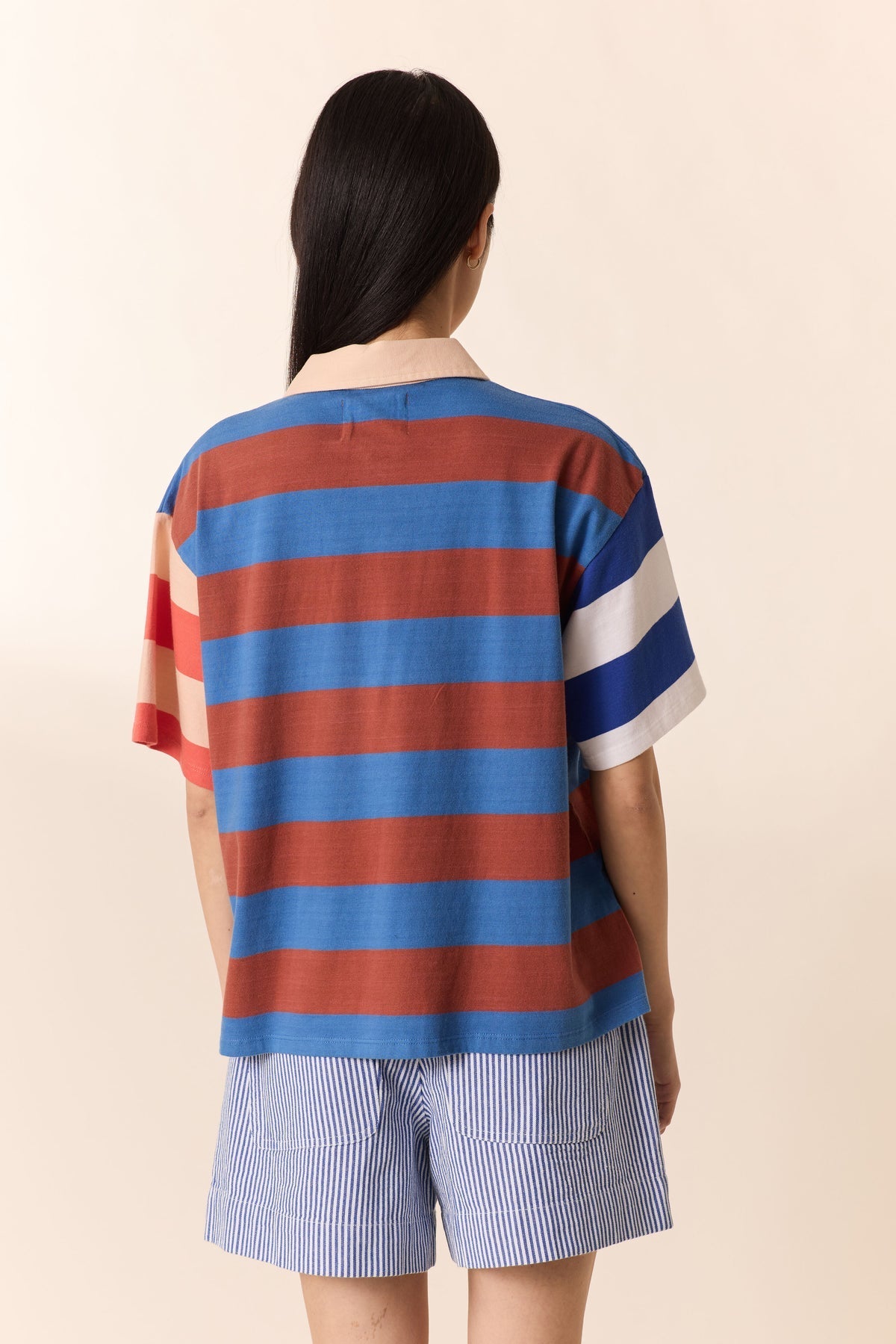 Leon & Harper | Salty Striped Graphic Tee - color Organic Cotton Multi