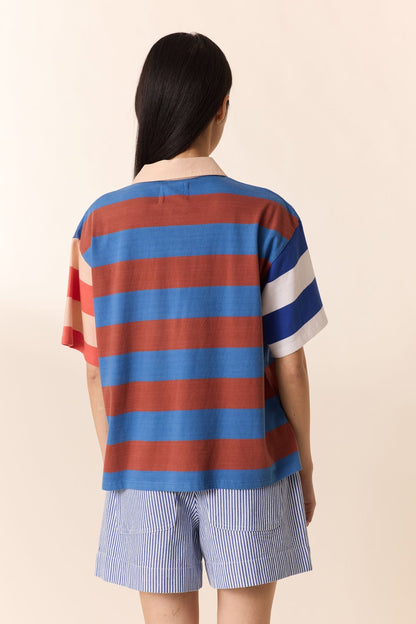 Leon & Harper | Salty Striped Graphic Tee - color Organic Cotton Multi