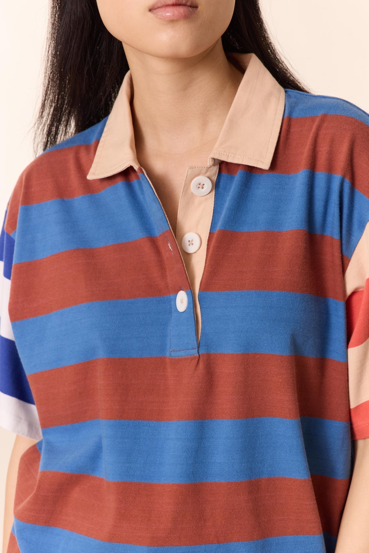 Leon & Harper | Salty Striped Graphic Tee - color Organic Cotton Multi