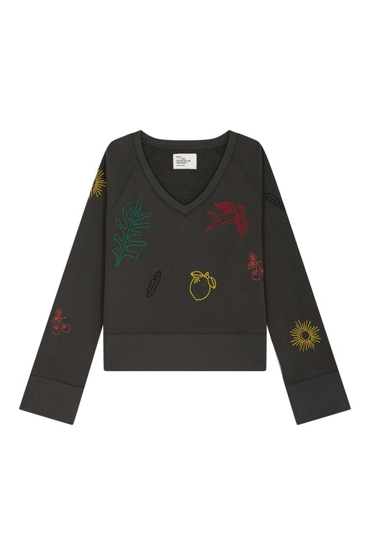 Women's Sweatshirt 100 Percent Cotton Fleece - Lemon Carbone