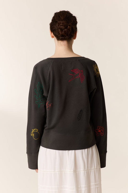 Women's Sweatshirt 100 Percent Cotton Fleece - Lemon Carbone