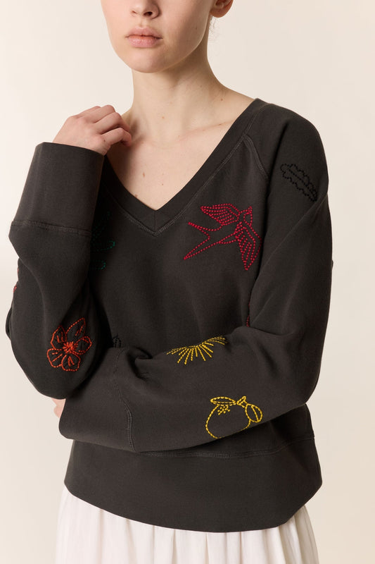 Women's Sweatshirt 100 Percent Cotton Fleece - Lemon Carbone