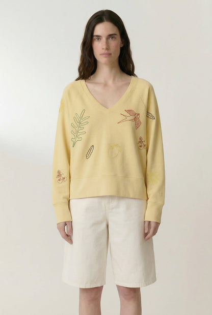 LEON & HARPER | Lemon Yellow Organic Cotton Fleece Sweatshirt