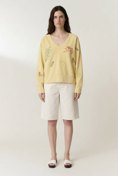 LEON & HARPER | Lemon Yellow Organic Cotton Fleece Sweatshirt