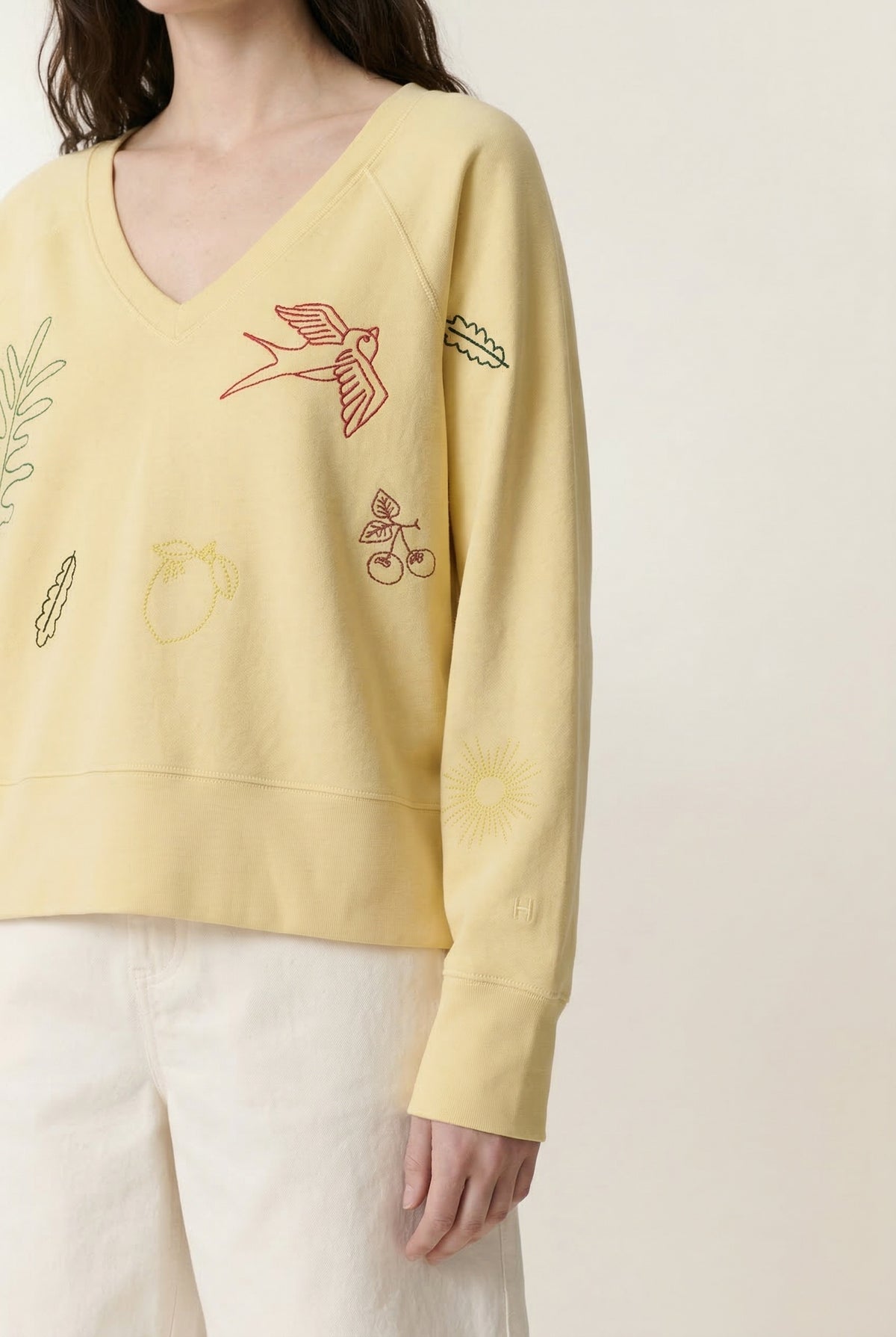 LEON & HARPER | Lemon Yellow Organic Cotton Fleece Sweatshirt