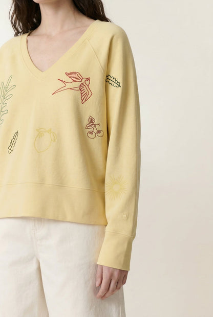 LEON & HARPER | Lemon Yellow Organic Cotton Fleece Sweatshirt