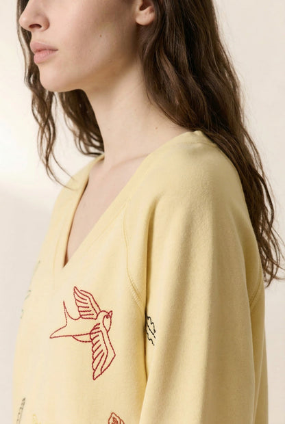 LEON & HARPER | Lemon Yellow Organic Cotton Fleece Sweatshirt
