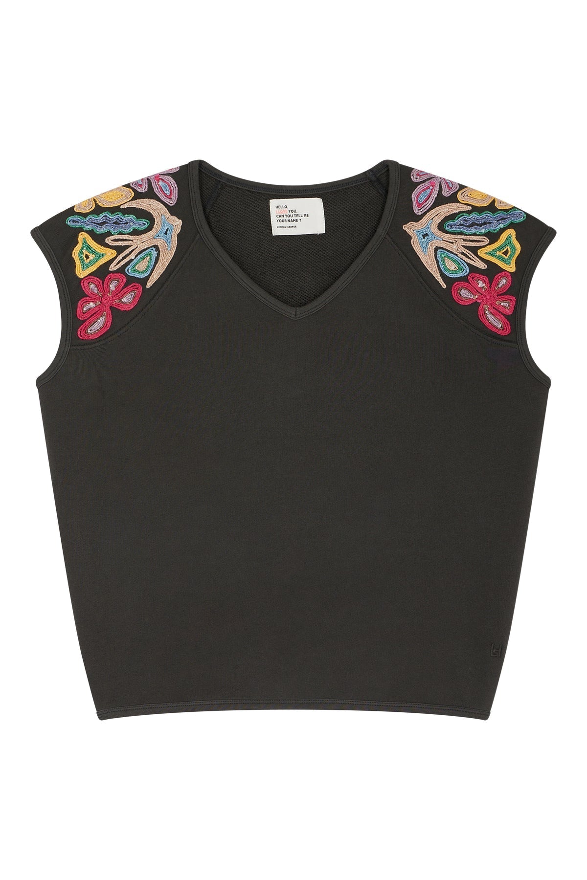 LEON & HARPER | Simon Dori Embroidered Organic Cotton T-shirt