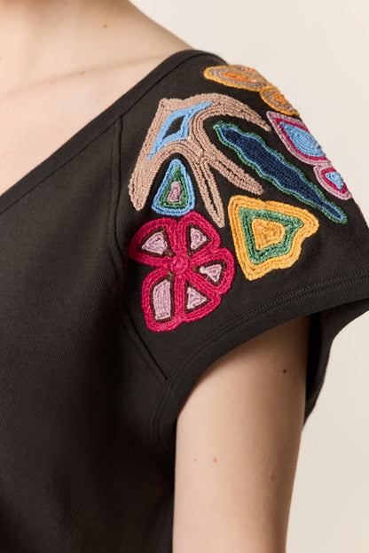 LEON & HARPER | Simon Dori Embroidered Organic Cotton T-shirt