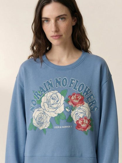 LEON & HARPER | Sweatshirt Sorbet Rain Sky - No Rain No Flowers