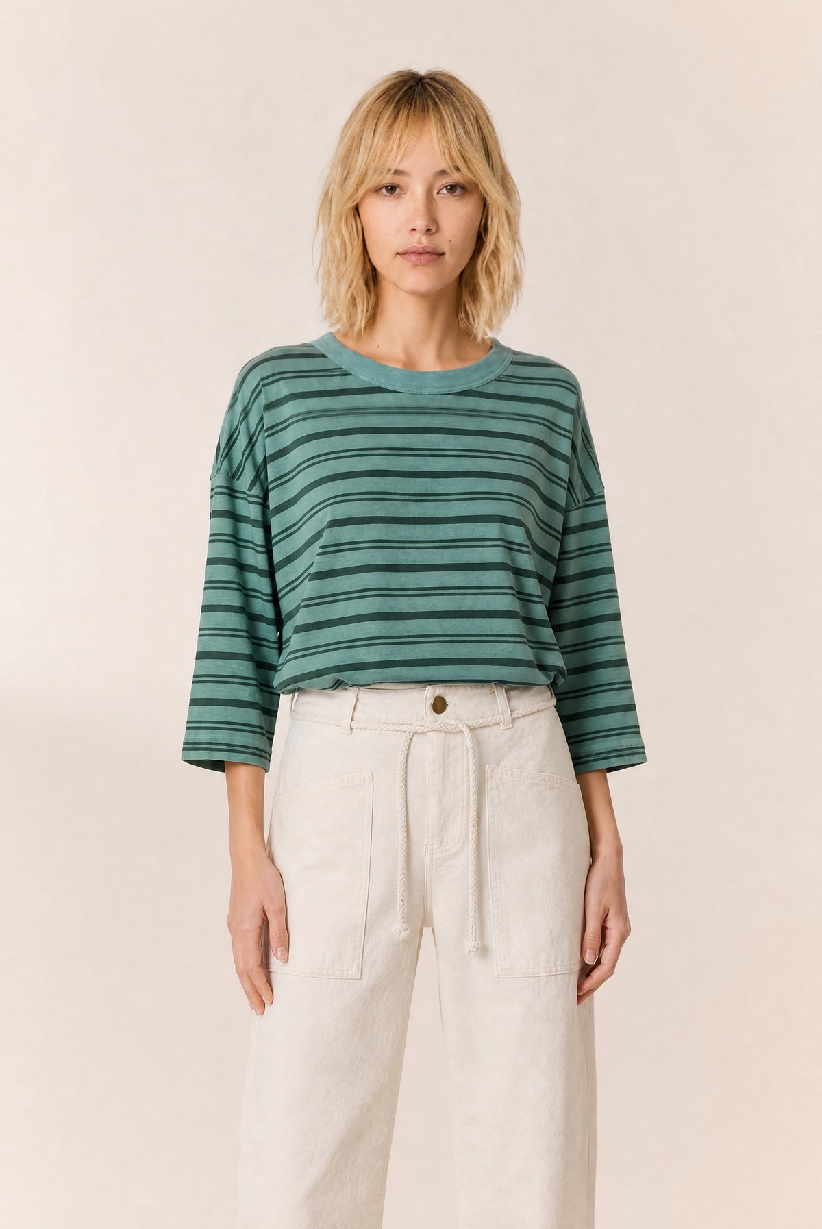 Leon & Harper | Tano Tee - Overdyed Green
