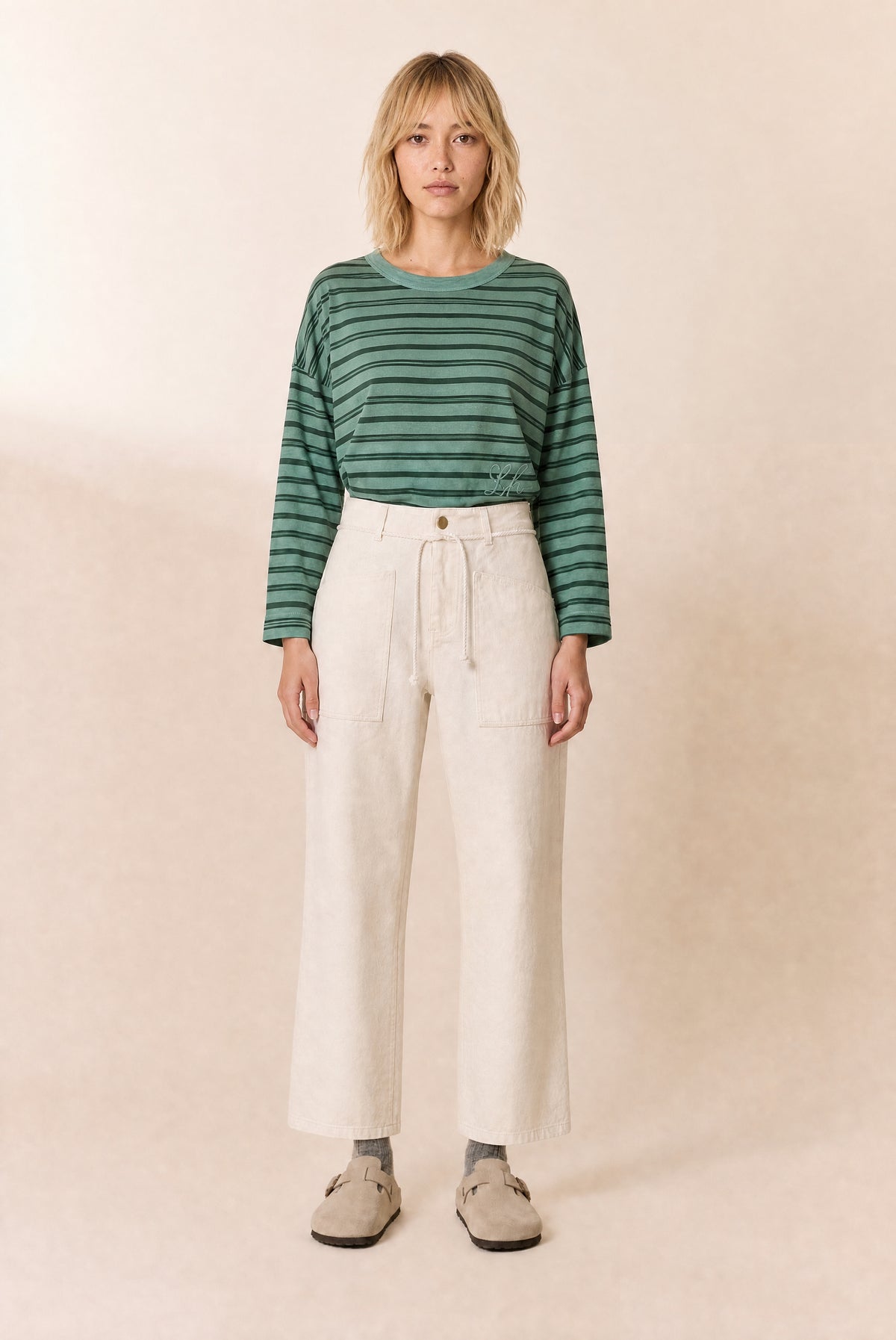 Leon & Harper | Tano Tee - Overdyed Green