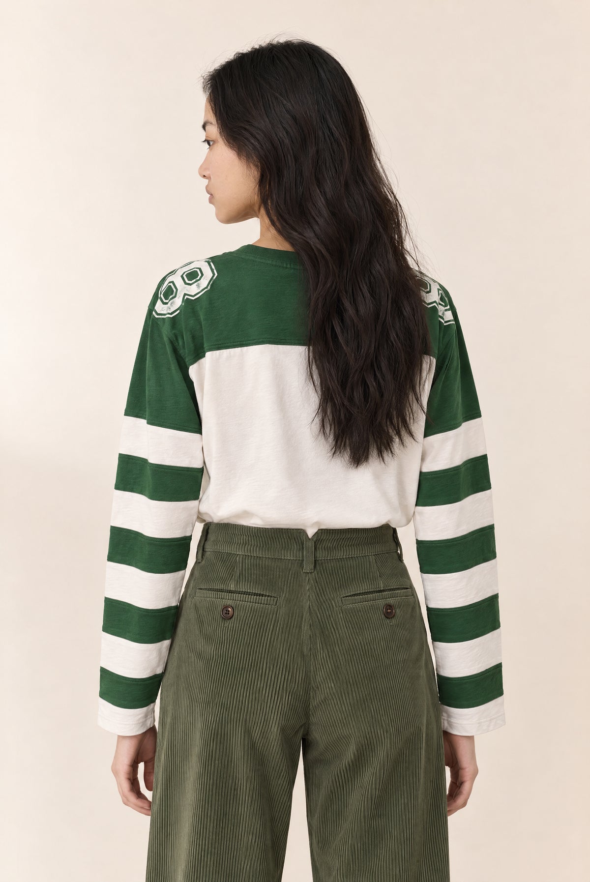 Leon & Harper | Taram Number Tee - Green