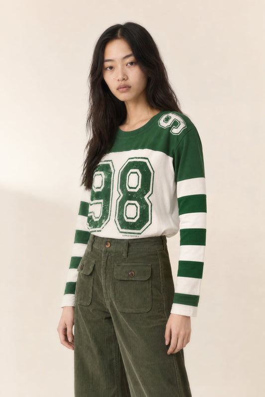 Leon & Harper | Taram Number Tee - Green
