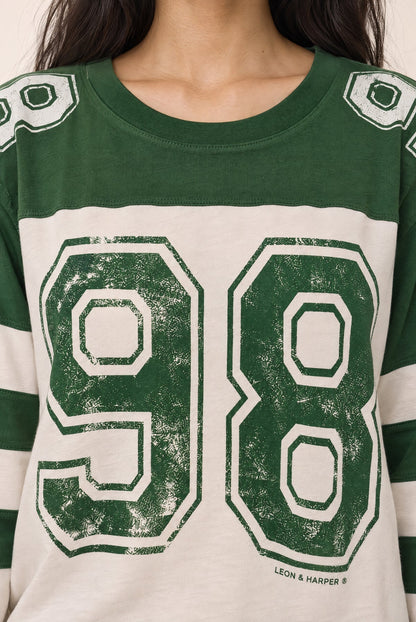 Leon & Harper | Taram Number Tee - Green