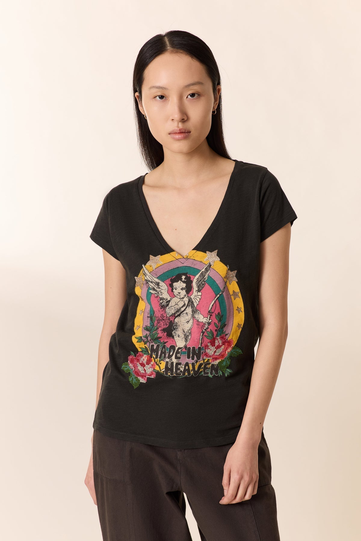 LEON & HARPER | Tonton Angel T-Shirt - Embroidered Stars