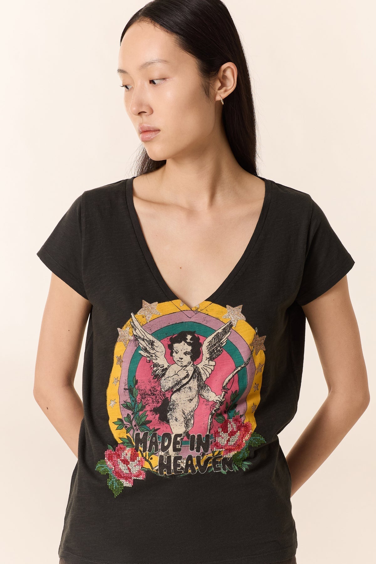 LEON & HARPER | Tonton Angel T-Shirt - Embroidered Stars