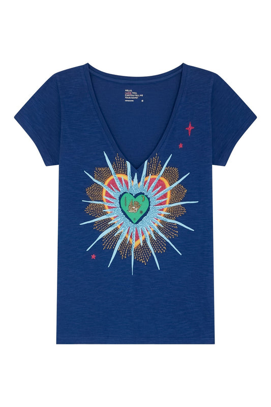 Unisex T-Shirt 100% Cotton Jersey Knit Fabric - Exvo Blue