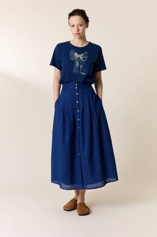 Unisex T-Shirt 100% Cotton Jersey Knit - Node Blue