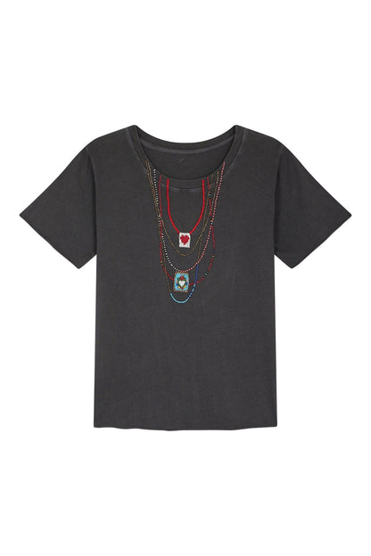 Leon & Harper | Toro Summer T-shirt - Beaded Heart Embroidery