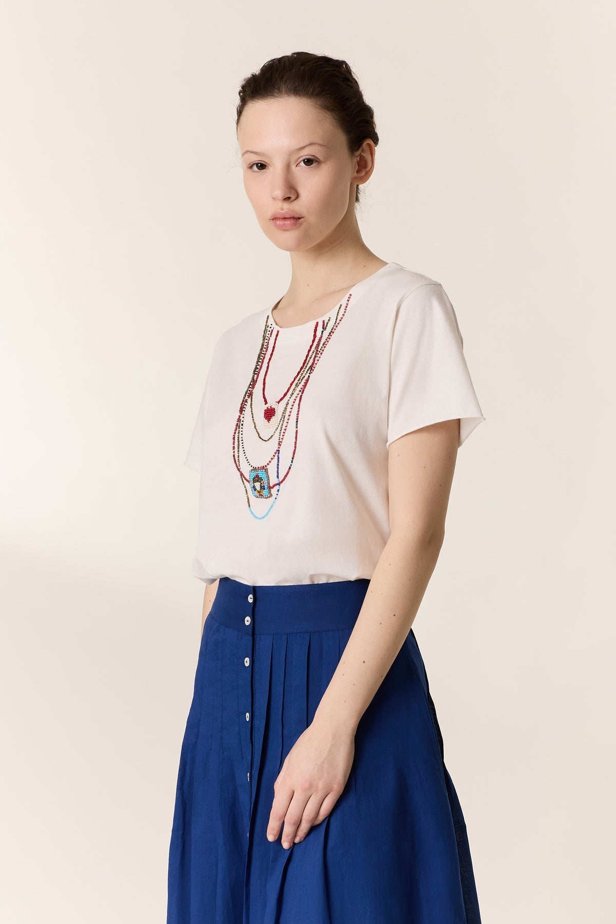 LEON & HARPER | Lightweight Organic Cotton Jersey Tee - Off-White