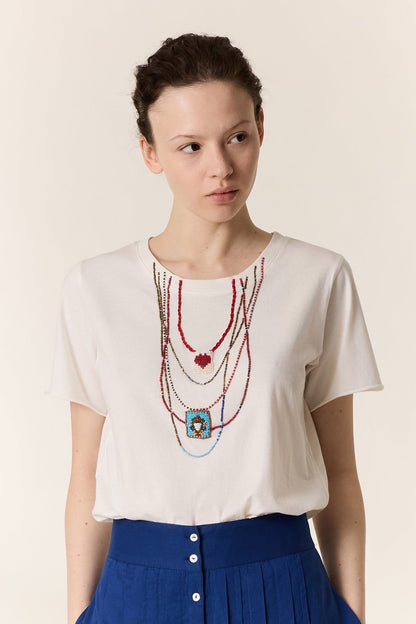 LEON & HARPER | Lightweight Organic Cotton Jersey Tee - Off-White