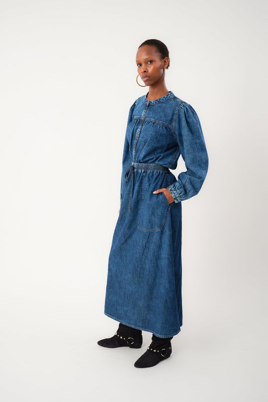 25420-2002 Deni Akanell Maxi Den Washed-Denim