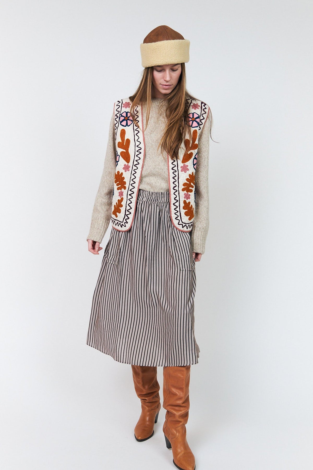 LOLLYS LAUNDRY-628 AKANELL MIDI SKT 2033-BEIGE_04.jpg