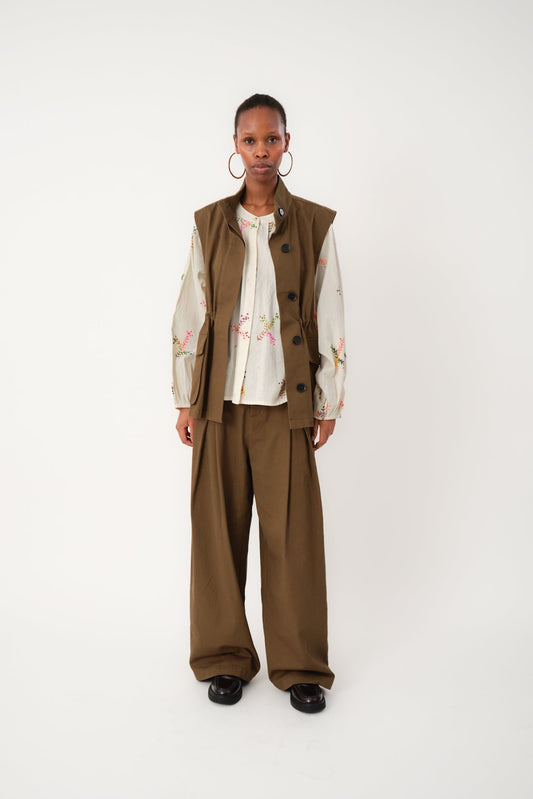 25459-1042 Gile Amill Vest Sl Dusty-Green