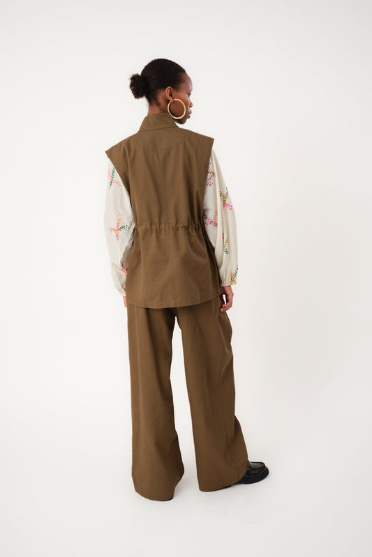 25459-1042 Gile Amill Vest Sl Dusty-Green