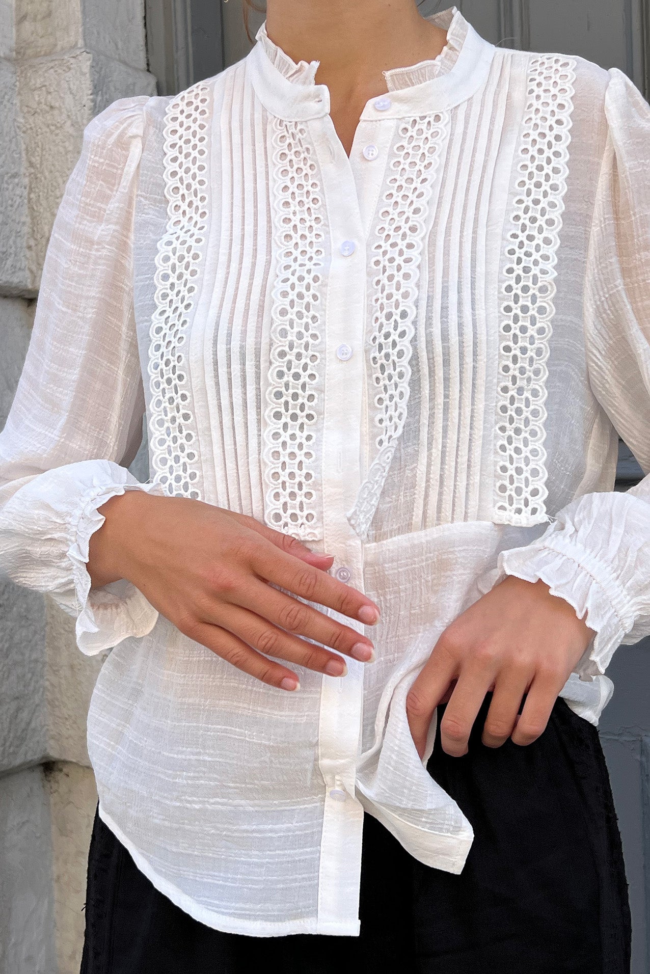 90062-1012 Shir Arielll Shirt Ls White