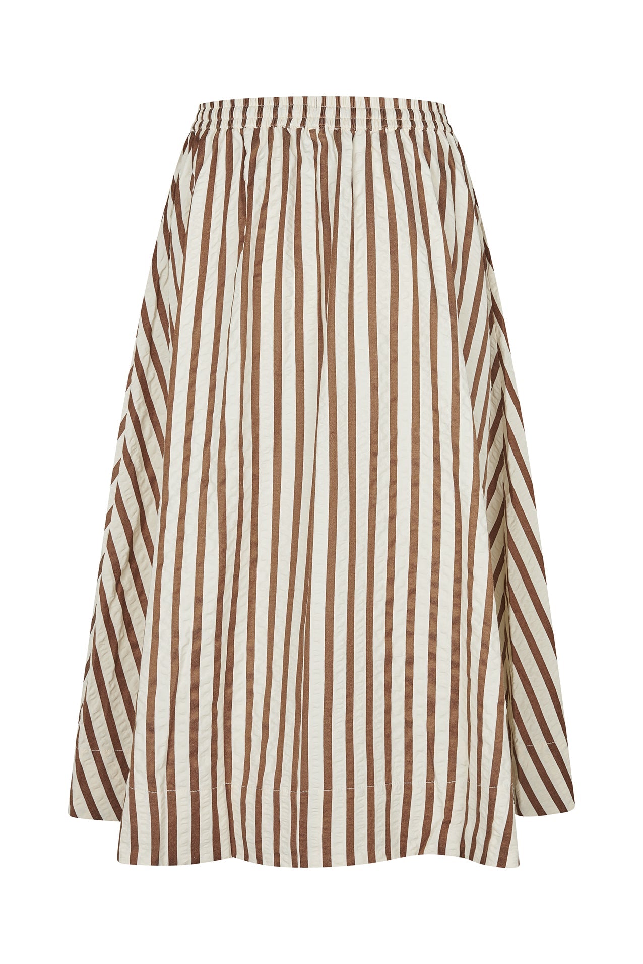 Lollys Laundry | Bristolll Wide Stripe Skirt - Dark Mocha
