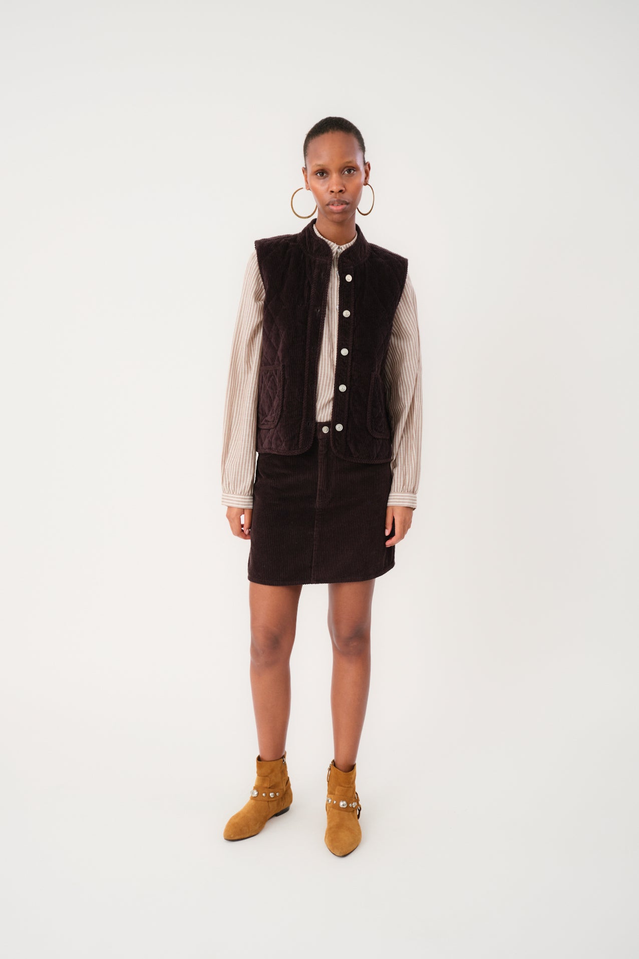 25445-1059 Gile Cairoll Vest Dark-Mokka