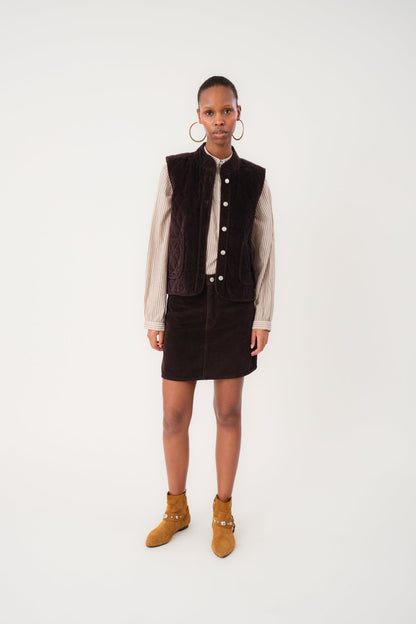 25445-1059 Gile Cairoll Vest Dark-Mokka