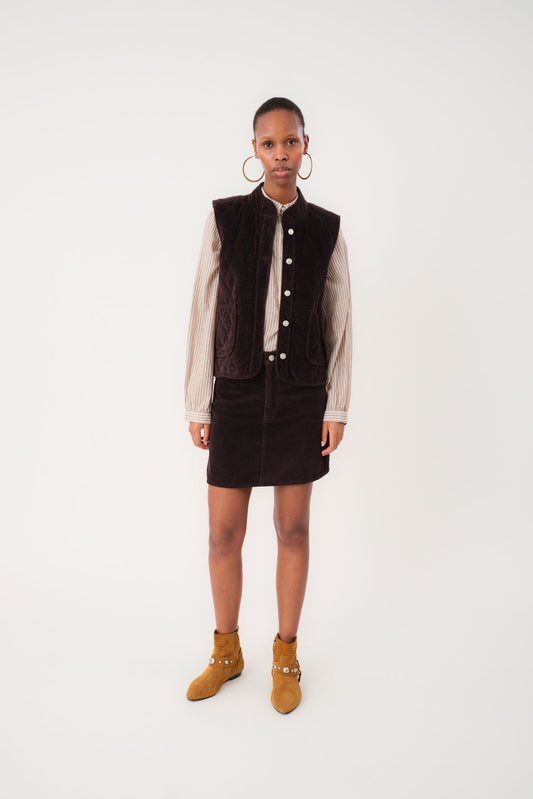 25445-1059 Gile Cairoll Vest Dark-Mokka