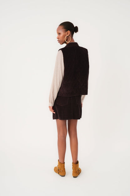 25445-1059 Gile Cairoll Vest Dark-Mokka